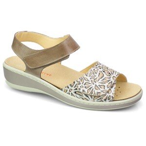 GLORIA 48370 dámský sandálek hnědý s květy Doctor Cutillas Velikost: 39